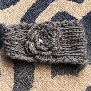 Gray Flower Headband